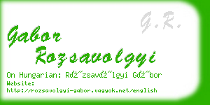 gabor rozsavolgyi business card